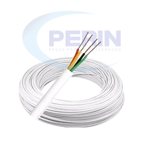 Cabo Flexível PP 4 x 1,5mm² Branco Cobreado