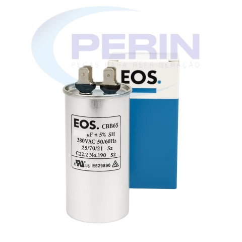 Capacitor de Fase 40uF 380V para Motores, Ventiladores e Bombas