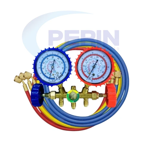 Conjunto Manifold Gitta GT R736G-404 (R12 / R22 / R404A / R134a) Mangueiras 90cm