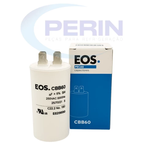 Capacitor de Fase 8uF 250V para Motores, Ventiladores e Lavadoras