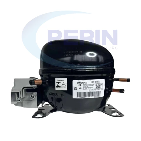 Compressor Embraco R134a 1/4+ HP 127V EMR80HLR