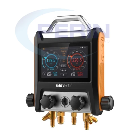 Manifold Digital 4 Vias com Bluetooth e Vacuômetro Elitech