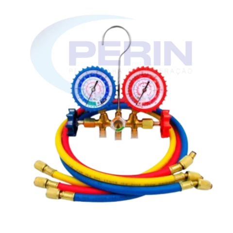 Conjunto Manifold AGT para R12, R22, R404 e R502 com Mangueiras de 90cm