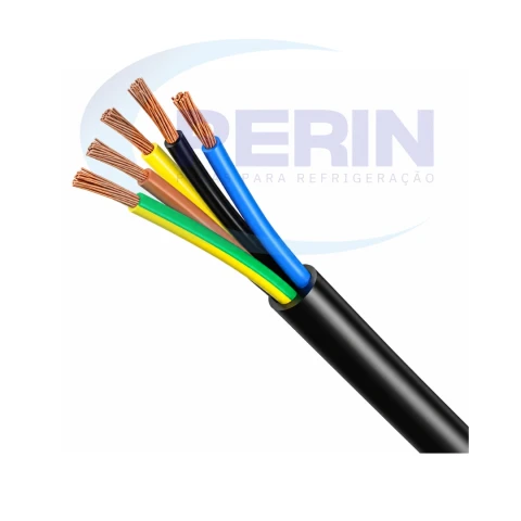 Cabo Flexível PP 5 x 1,5mm² Preto Cobreado – Venda por Metro